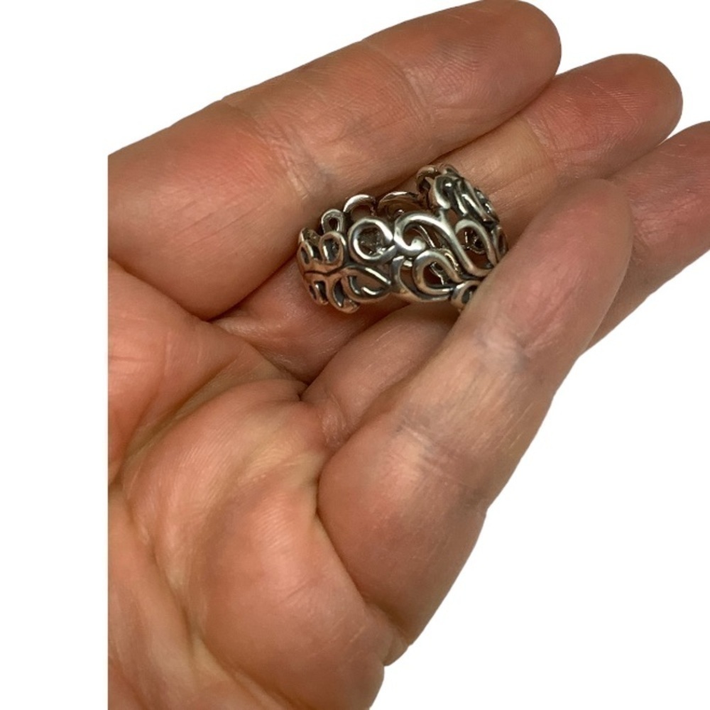 - Carolyn Pollack sterling silver filigree dome ring - Picture 4 of 7